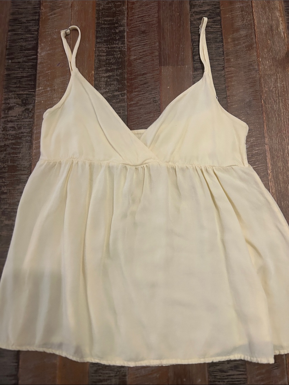 Brandy Melville pale yellow tank